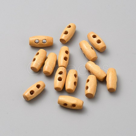 2-Hole Wooden Buttons BUTT-WH0028-90C-1