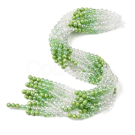 Electroplate Glass Beads Strands EGLA-D300-06-6mm-24-1