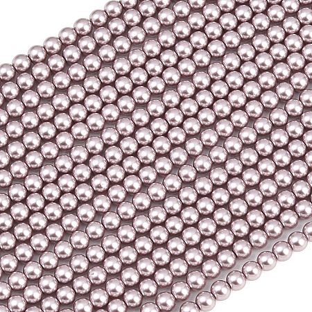 Eco-Friendly Dyed Glass Pearl Round Beads Strands HY-A002-6mm-RB017-1
