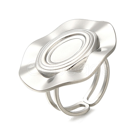 Anti-Tarnish 304 Stainless Steel Ring Components STAS-U031-03P-1