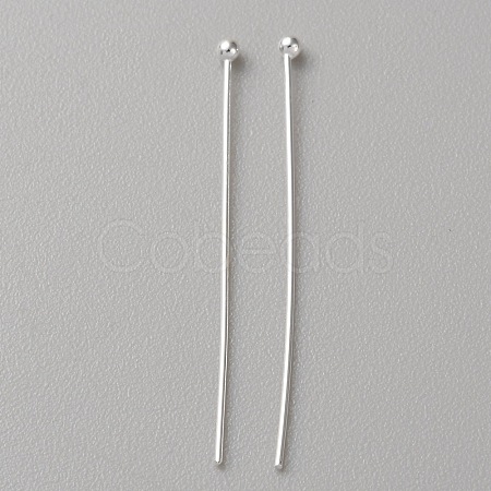 925 Sterling Silver Ball Head Pins STER-WH0019-07D-1
