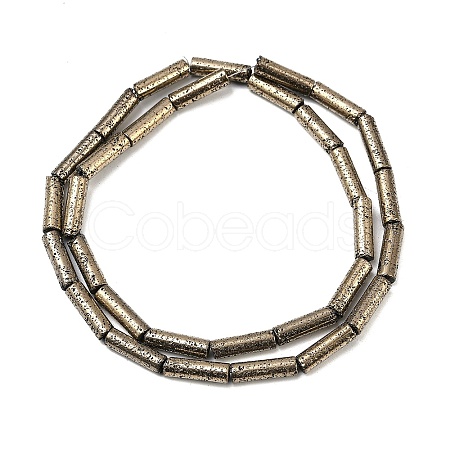 Electroplated Natural Lava Rock Beads Strands G-K388-03B-07-1