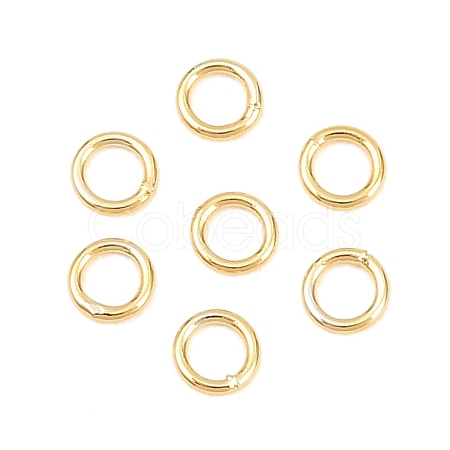Brass Closed Jump Rings KK-D257-01G-10-1