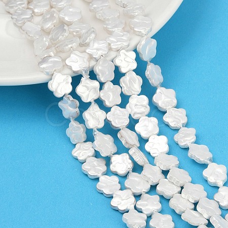 Electroplate Shell Pearl Beads Strands BSHE-Z009-07-01-1
