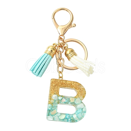 Transparent Epoxy Resin Pendant Keychains KEYC-FS00022-02-1