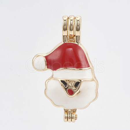 Alloy Enamel Diffuser Locket Pendants PALLOY-Q362-001G-1