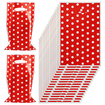 Polka Dot PET Plastic Packing Bags with Die Cut Hole Handle ABAG-TADJ0002-001F-1