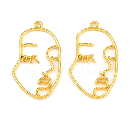 Alloy Open Back Bezel Pendants X-PALLOY-I197-12G-1