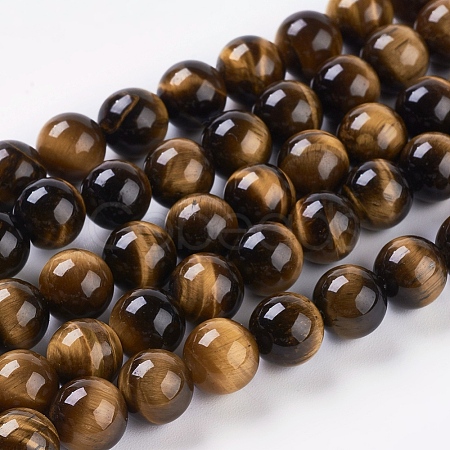 Natural Tiger Eye Beads Strands X-G-G099-8mm-5-1
