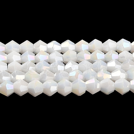 Opaque Solid Color Electroplate Glass Beads Strands LS-GLAA-F029-P4mm-A15-1