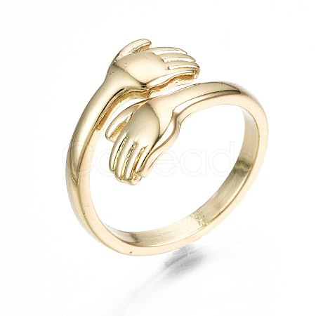 Brass Cuff Rings RJEW-Q161-019-NF-1