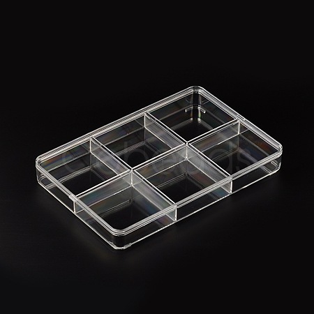 Rectangle Shaped Plastic Jewelry Bead Containers OBOX-O002-03-1