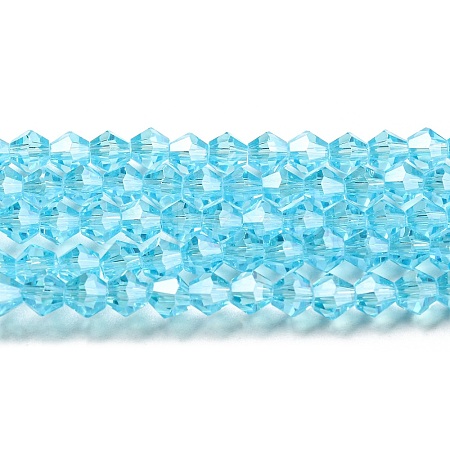 Transparent Electroplate Glass Beads Strands EGLA-A039-T6mm-A20-1