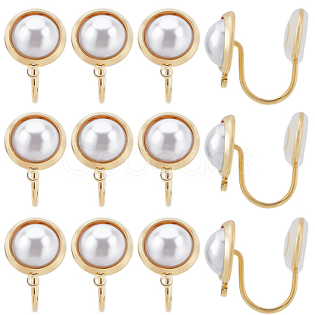 10Pcs Half Round Brass Ear Cuff Findings KK-BBC0022-47-1