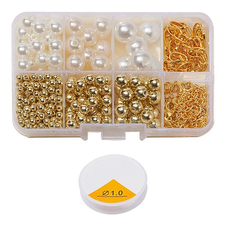 DIY Round Beads Jewelry Set Making Kit DIY-YW0004-45G-1