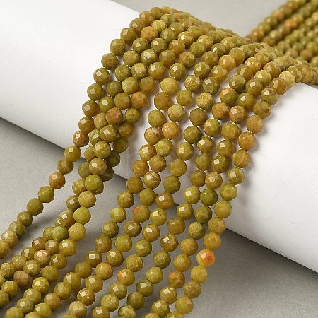 Natural Yellow Green Opal Beads Strands G-D306-A06-4mm-1