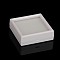 Plastic Packing Boxes with Velvet and Sponge inside, Square, Old Lace, 60x60x20mm