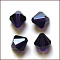 Imitation Austrian Crystal Beads, Grade AAA, K9 Glass, Faceted, Bicone, DarkSlate Blue, 8x8mm, Hole: 0.9~1mm