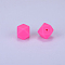 Hexagonal Silicone Beads, Chewing Beads For Teethers, DIY Nursing Necklaces Making, Fuchsia, 23x17.5x23mm, Hole: 2.5mm