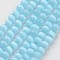 Cat Eye Beads, Round, Sky Blue, 12mm, Hole: 1.5mm, about 32pcs/strand, 14.5 inch