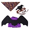 Cloth Pet Bat Wings, for Halloween Party Decoration, Cat Halloween Costume, Cute Puppy Cat Dress Up Accessories, Black, Packing: 230x230x60mm