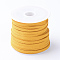 Faux Suede Cord, Faux Suede Lace, Goldenrod, 3x1.5mm, about 5.46 yards(5m)/roll, 25rolls/bag