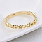 Alloy Finger Rings, Hollow Heart, Golden, US Size 9(18.9mm)