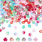 SUNNYCLUE 240Pcs 6 Color Electroplate Glass Beads, Trumpet Flower, Mixed Color, 8.5x8x5.5mm, Hole: 1mm, 40Pcs/color