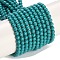 Synthetic Turquoise Beads Strands, Round, Dyed, Sea Green, 3mm, Hole: 0.8mm, about 131pcs/strand, 15.16''(38.5cm)