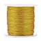 Polyester Braided Metallic Thread, for DIY Braided Bracelets Making and Embroidery, Gold, 0.4mm, 6-Ply, about 54.68 yards(50m)/roll