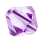 Preciosa&reg Crystal Beads, Czech Crystal, Bicone(451 69 302 Rondelle), 20310 Violet, 3mm, Hole: 0.8mm