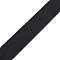 Flat Polyester Cord/Band, Webbing Garment Sewing Accessories, Black, 25mm, about 5yard/roll