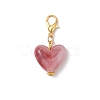 Acrylic Heart Pendant Docorations HJEW-JM03705-3