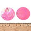 Spray Painted Natural Capiz Shell Pendants SSHEL-Z002-01G-3