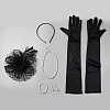 Mesh Veil Hair Bands OHAR-WH0042-10B-1