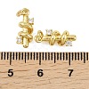 Brass Micro Pave Clear Cubic Zirconia Pendants KK-D218-15G-3
