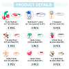 27Pcs 9 Style 3D Printed ABS Plastic Imitation Pearl Beads KY-NB0001-56-2