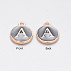 Initial Letter A~Z Alphabet Enamel Charms ENAM-Q437-05-2