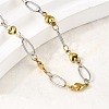 304 Stainless Steel Link Bracelets BJEW-A044-03C-GP-2