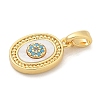 Brass Micro Pave Cubic Zirconia Pendents KK-M303-01G-06-2