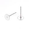 Tarnish Resistant 304 Stainless Steel Stud Earring Findings STAS-D448-088P-5mm-2