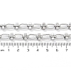 Tarnish Resistant 304 Stainless Steel Oval & Dumbbell Link Chain Unwelded X-STAS-B060-02P-2