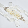 Rhinestone Flower with ABS Imitation Pearl Bridal Belt AJEW-WH0348-119B-3