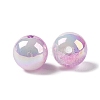 UV Plating Opaque Crackle Two-tone Acrylic Beads MACR-C032-01D-2