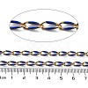 Ion Plating(IP) 304 Stainless Steel Enamel Twisted Oval Link Chains CHS-K019-02G-01-2
