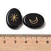 13Pcs Natural Obsidian Rune Stone G-C095-02C-3