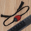 Glass Seed Beetle Link Bracelet BJEW-P269-17-4