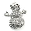Christmas Theme Alloy Crystal Rhinestone Brooches JEWB-S022-02A-P-1