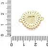 Brass Pave Clear Cubic Zirconia Connector Charms KK-A293-12G-4
