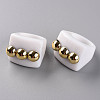 Opaque Acrylic Finger Rings X-RJEW-T010-11-2